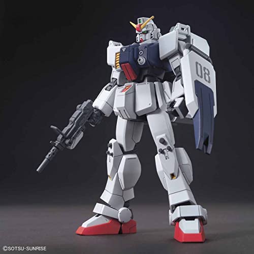 BANDAI Traje HGUC móvil Gundam El 08MS Platoon Tipo de Batalla de la Tierra Gundam Escala 1/144 pre-plástico Modelo de un código de Colores