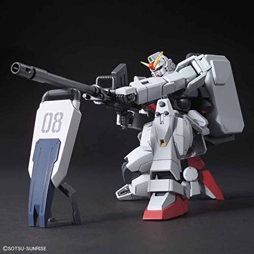 BANDAI Traje HGUC móvil Gundam El 08MS Platoon Tipo de Batalla de la Tierra Gundam Escala 1/144 pre-plástico Modelo de un código de Colores