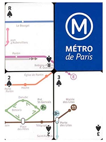 Baraja de Poker francés 54 Cartas Metro de París