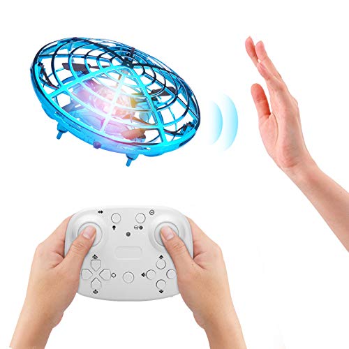 Beedove Mini Drone UFO para Niños y Adultos, Carga USB Mini Drone Manual Juguetes con Giratorias y Brillantes de 360 °de Luces LED Sensor de Infrarrojosy para Principiante y niños