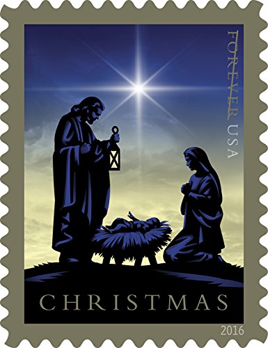 Belén USPS para siempre Sellos (2) (primera clase franqueo Sello EE. UU. Sagrada Familia vacaciones Navidad hojas (20 paquetes de 10 sellos)