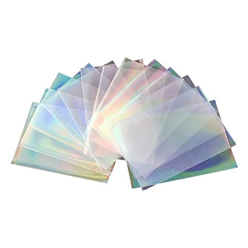 BESSTUUP Fundas transparentes para tarjetas holográficas protectoras para tarjetas de intercambio de tarjetas de estrella, colección Yugioh, 65 x 90 mm