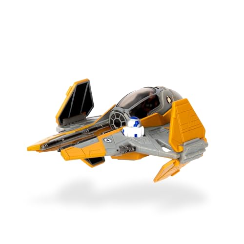 Bizak Star Wars Micro Galaxy Squadron Interceptor Jedi Anakin Skywalker - Vehículo de 8 cm con 2 Figuras de 2,5 cm (62610035)