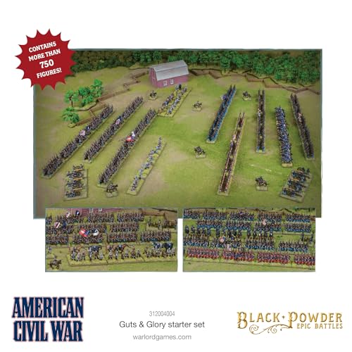 BlackPowder Epic Battles - Juego de iniciación de la Guerra Civil Americana - Guts & Glory