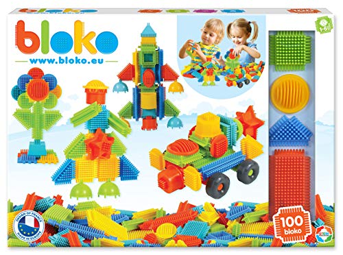 Bloko Bloko503510 - Caja de 100 bloques de construcción para dientes, multicolor , color/modelo surtido, desde 1 a 8 años