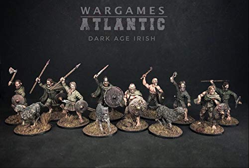 Blood Oaths – Dark Age Irish Warriors – 40 (30 WARRIORS/10 WARDOGS) figuras de plástico duro de 28 mm