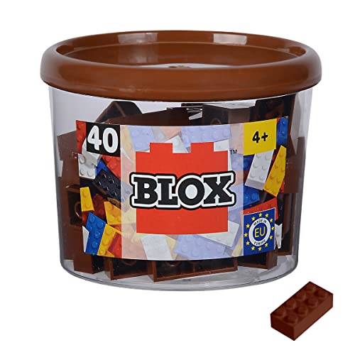 Blox - Juego de 40 Bloques de construcción para niños a Partir de 3 años, 8 Unidades, en Lata, Totalmente compatibles con Muchos Otros Fabricantes