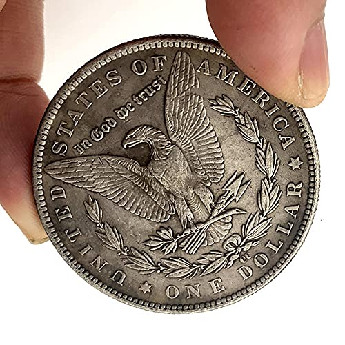 BOKJG Moneda errante de 1881, latón tuerto, Medalla de Plata Vieja, Moneda Coleccionable, Moneda de Cobre, Ojo de Plata, Moneda Conmemorativa de Cobre mágico