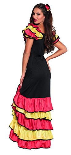 Boland-BOL83528 Bailarina Española Rumba Disfraz Mujer, Color Amarillo/Negro/Rojo, S (36/38) (Ciao SRL BOL83528)