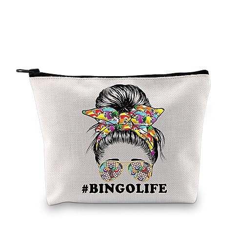 Bolsa de maquillaje de bingo para amantes del bingo, regalo de bingo de la suerte, bolsa de cosméticos de bingo, regalos de bingo para amantes de los juegos de azar, #Bingolife Ku, moda