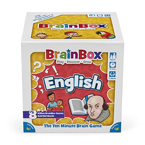 Brainbox English (Refresh 2022) Card Game Ages 8+ 1+ Players 10 Minutes Playing Time, GREG124445