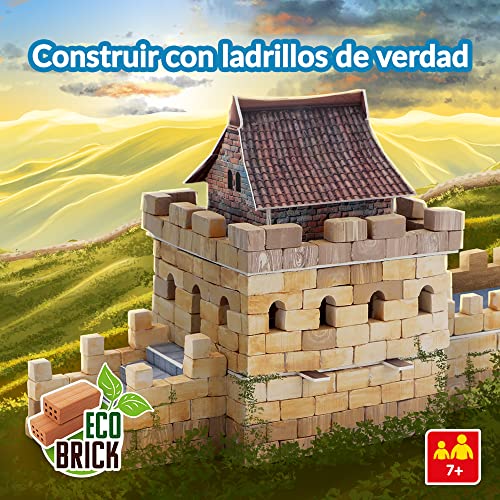 Brick Trick-Construye, Viajes, Gran Muralla, China, Bloques EKO, 310 Ladrillos, Reutilizables, Set Creativo para Niños A Partir De 7 Años Puzzle, Color trefl Travel: Wall of 61609