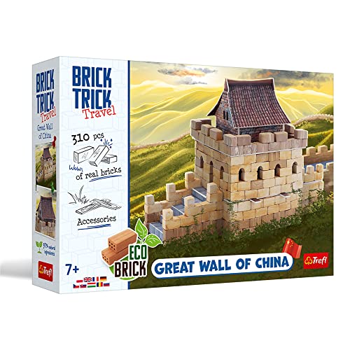 Brick Trick-Construye, Viajes, Gran Muralla, China, Bloques EKO, 310 Ladrillos, Reutilizables, Set Creativo para Niños A Partir De 7 Años Puzzle, Color trefl Travel: Wall of 61609