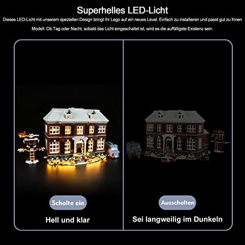 BrickBling Juego de Luces LED para Lego 21330 Ideas Home Alone, Set de iluminación LED para el hogar Alone Exclusivo colectible Home Decor Creative Gift (no Modelo Lego) - Versión estándar