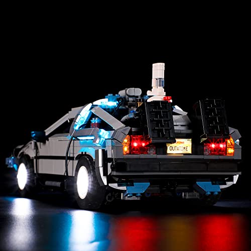 BRIKSMAX Kit de iluminación LED para Lego Creator Máquina del Tiempo de Regreso al Futuro - Compatible con Lego 10300 Building Blocks Model- No incluir el Conjunto de Lego