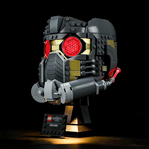 BRIKSMAX Kit de iluminación LED para Lego Marvel Casco de Star-Lord - Compatible con Lego 76251 Building Blocks Model- No incluir el Conjunto de Lego