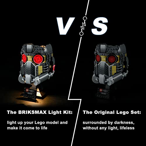 BRIKSMAX Kit de iluminación LED para Lego Marvel Casco de Star-Lord - Compatible con Lego 76251 Building Blocks Model- No incluir el Conjunto de Lego