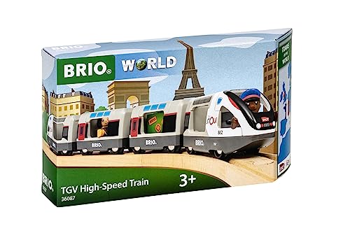 BRIO World, Tren de Alta Velocidad TGV de Trenes del Mundo 36087, Tren de Juguete para Niños a Partir de 3 Años