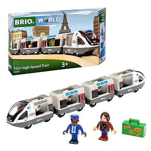 BRIO World, Tren de Alta Velocidad TGV de Trenes del Mundo 36087, Tren de Juguete para Niños a Partir de 3 Años