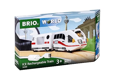 BRIO World, Tren Recargable Ice de Trenes del Mundo 36088, Tren de Juguete con Batería Recargable para Niños a Partir de 3 Años