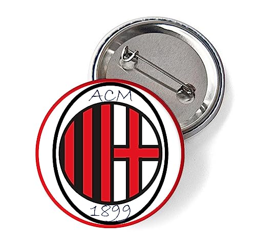 Broche Milan 32mm pins deporte fútbol, 32mm, Metal, ninguna.