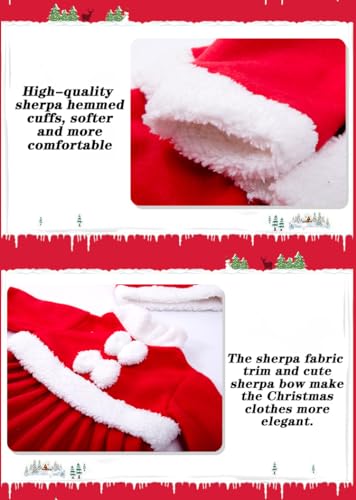 BSNRDX Disfraces de Navidad, Disfraces de Niñas Juegos de Personajes Disfraces de Personajes Temáticos Fiesta de Cumpleaños Disfraz de Papá Noel