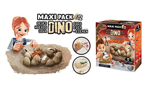 Buki France- Dinosaurios Dino Huevos Maxi Pack x12, Multicolor (2138)