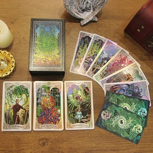 CABINE Mazo de Cartas de Tarot, Cthulhu Mitología Adivinación Original Cartas de Tarot para Amigos de la Familia