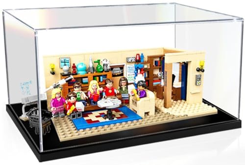 Caja de Exhibición Acrílica Compatible con Lego 21302 Big Bang Theory, Prueba Polvo Caja Almacenaje Caja Exhibición Transparente (Solo Vitrina, Sin Juego) 33x15x15cm 2MM
