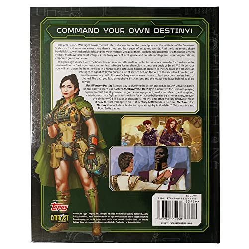 Catalyst Game Labs - Battletech MechWarrior Destiny - Role Playing Game -English Version