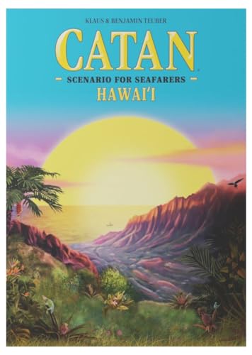 Catan Hawai'i Scenario Expansion,Juego de mesa de estrategia,Juego de aventura,Juego familiar para adultos y niños,A partir de 10 años,Tiempo promedio de juego 75 minutos,Fabricado por CATAN Studio