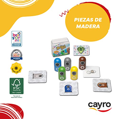 Cayro - Rubbish Race - + 6 Años - Premio Juguete del Año - Juego de Mesa para Niños - Diversión Mientras Aprenden a Cómo Reciclar - De 2 a 6 Jugadores