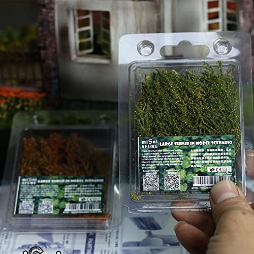 Cayway 2PCS Racimo de Arbustos Grass Tufts Juego de Mesa de Arena, Utilizado para Paisajes en Miniatura, Diseño de Arbustos en Miniatura para El Paisaje del Jardín de Bricolaje, Rojo