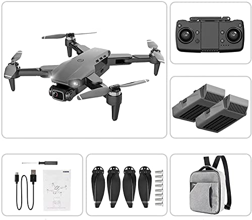 CAZARU Drones Plegables envían Mochilas, Quadcopter transmisión en Tiempo Real seguidor Inteligente con 2 baterías Negro