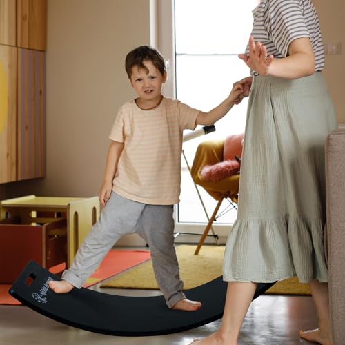 CCLIFE Tabla de Equilibrio para Niños Montessori Tabla Curva niños Balance Board Max.80 kg
