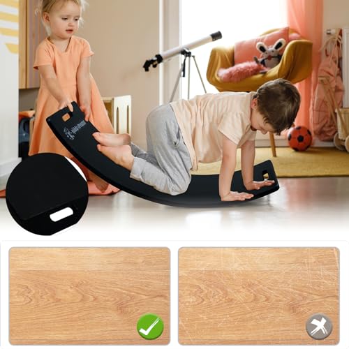 CCLIFE Tabla de Equilibrio para Niños Montessori Tabla Curva niños Balance Board Max.80 kg