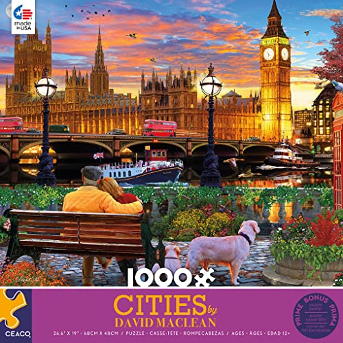 Ceaco - David Maclean - Ciudades - En el Támesis en Londres - Rompecabezas de 1000 piezas