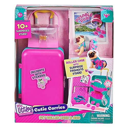 Cefa Toys - Real Littles Mini Conjunto de Viaje Cutie Carries, Mini Juego de Maleta con Ruedas, Transportín y Perro de Juguete, Apto para Niñas a Partir de 6 Años
