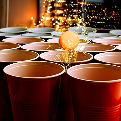 Cieex Juegos de Beber, Beer Pong Kit Incluye Alfombra de Juego Beer-Pong, Bolas, Paquete Completo Beer Pong Juego de Bebida Divertido para Adultos para Festivales de Fiesta Torneos BBQ