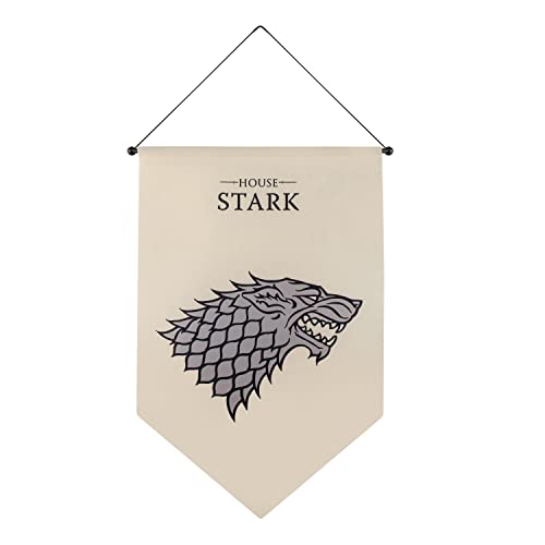 Cinereplicas Game of Thrones - Stark banderola de pared 100 * 55cm - Licencia Oficial