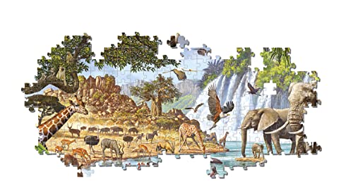 Clementoni Does Not Apply 3000 Piezas paisajes Waterhole, Animales África en Naturaleza, Puzzle Adulto (33551), Multicolor, M