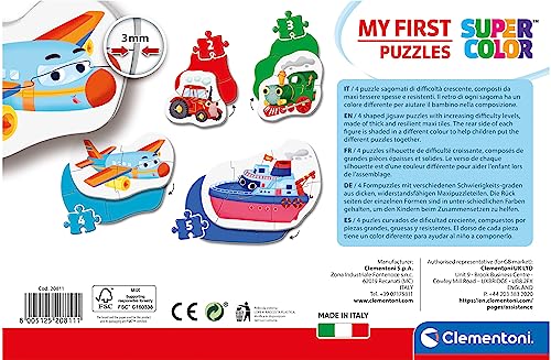 Clementoni - Puzzle infantil Animales, progresivo 3-6-9-12 piezas, My First Puzzle, a partir de 2 años (20811)