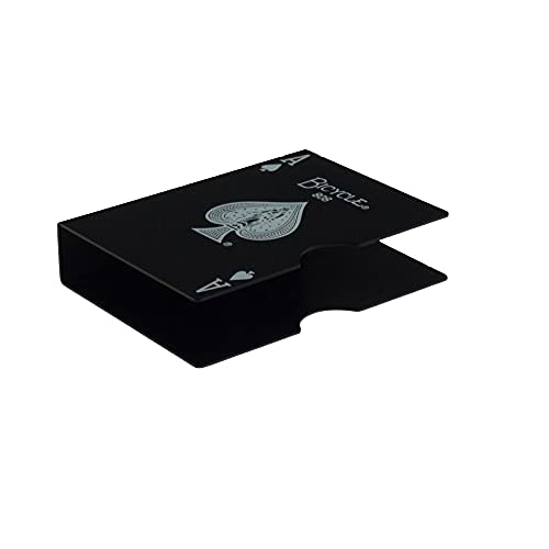 Clip de tarjeta de acero inoxidable para bicicleta para cartas de edición limitada rara y costosa (cubierta no incluida) (negro)