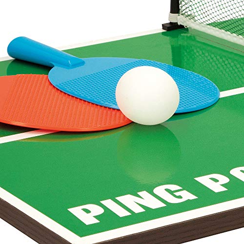 ColorBaby - Juego mesa ping pong para interior y exterior, mesa ping pong plegable con 2 palas, red y pelota, Juego mesa familiar para 2 jugadores, Juegos para niños 6 años (46616)