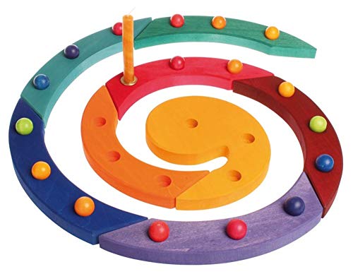 Coloreado Espiral cumpleaños de madera, Grimm