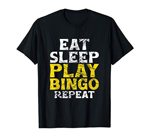 Comer Dormir Jugar Bingo Repetir Gamer Juego Jugar Juego Camiseta
