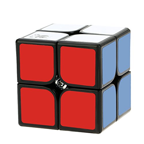 COMETX Zhanchi 2 * 2 Cubo mágico de velocidad Cubo de velocidad Anti-POP Estructura 6 Color Sólido Plástico ecológico Cubo Puzzle Negro Tierra 50 mm