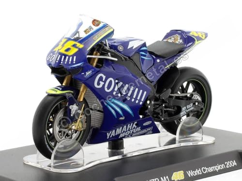 Compatible con 2004 Yamaha YZR-M1 Nº46 Valentino Rossi Campeón del Mundo MotoGP 1:18 Editorial Salvat ROSSI0012