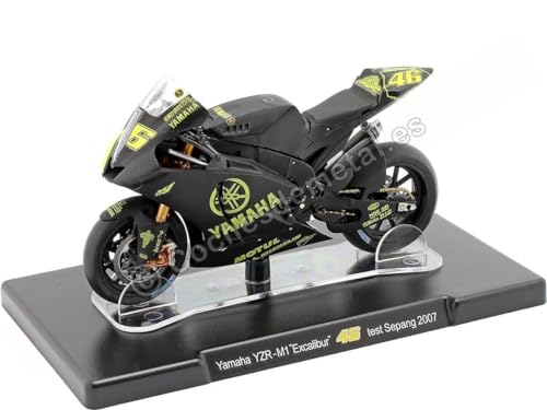 Compatible con 2007 Yamaha YZR-M1 Excalibur Nº46 Valentino Rossi Test MotoGP Sepang 1:18 Editorial Salvat ROSSI0037