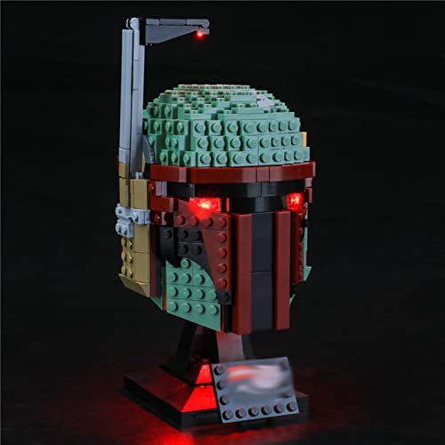 Conjunto De Luces Lluminación para Lego 75277 Boba Fett Helmet, Kit De Luz LED Compatible con Lego 75277 Modelo De Bloques De Construcción (Juego De Lego NO Incluido)